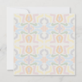 Watercolor Pastel Brushstrokes On Cloud White Kort