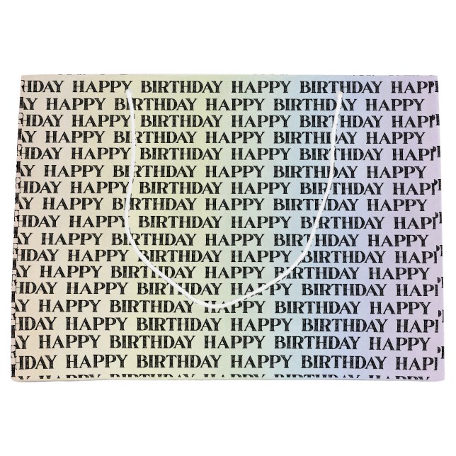 Watercolor Pastel Rainbow Happy Birthday (Framsidan)