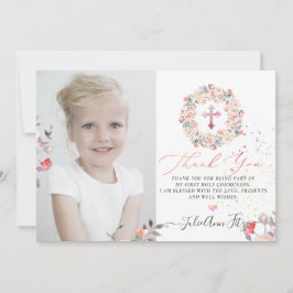 Watercolor Pastel Ro Communion Tack Inbjudningar