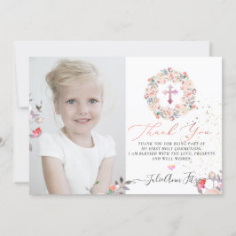 Watercolor Pastel Ro Communion Tack Inbjudningar