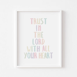 Watercolor pastel Trust i Lord med din Poster