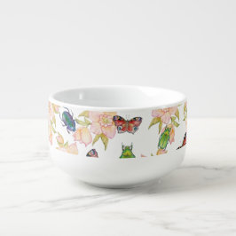 Watercolor pattern of beetles and butterflies soppmugg