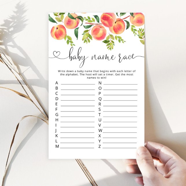 Watercolor peach Baby namn tävling (Skapare uppladdad)