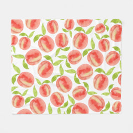 Watercolor Peach Mönster Fleecefilt