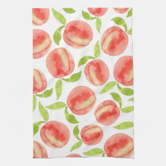 Watercolor Peach Mönster Kökshandduk