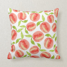 Watercolor Peach Mönster Kudde