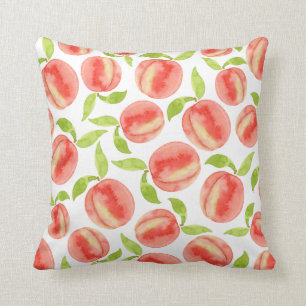 Watercolor Peach Mönster Kudde