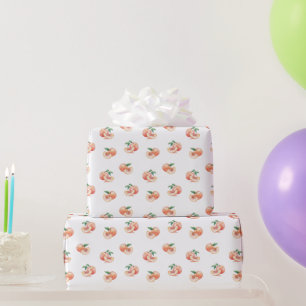 Watercolor Peach Mönster Presentpapper