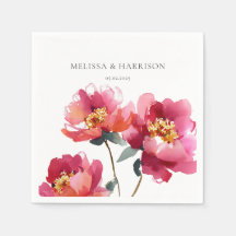 Watercolor Peach Peony