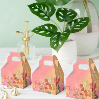 Watercolor Peach Rosa Garden Blooms Presentaskar