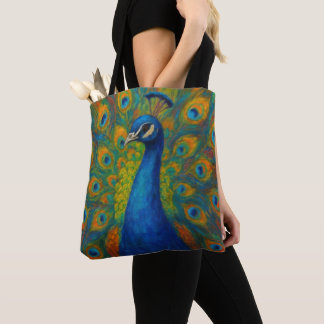 Watercolor Peacock Tygkasse