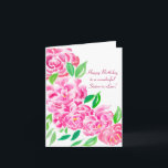Watercolor Peonies Birthday Sister-in-Law Card Kort<br><div class="desc">Vattentärsfärg för din svägerska. Det är känt att människor är ge för bästa önskemål,  glädje och kärlek. Det här är ett vackert kort för alla som är den speciella personen i ditt liv. Du kan ändra texten så att den passar dina behov.</div>