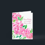 Watercolor Peonies Birthday Sister-in-Law Card Kort<br><div class="desc">Vattentärsfärg för din svägerska. Det är känt att människor är ge för bästa önskemål,  glädje och kärlek. Det här är ett vackert kort för alla som är den speciella personen i ditt liv. Du kan ändra texten så att den passar dina behov.</div>