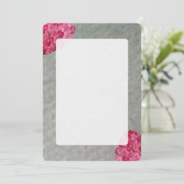 Watercolor Peony Blank Notecard Anteckningskort
