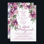 Watercolor Peony Corporate Logotyp Bat mitzvah Inbjudningar<br><div class="desc">Bat mitzvah inbjudan till Watercolor Peony Corporate Logotyp innehåller en elegant vattenfärgsblomma lila Peony-blomma ram i mjuk, djup lila och dammig rosa med grönt löv på vit bakgrund med din Bat mitzvah inbjudan i mitten. Anpassa genom att redigera texten i textrutorna. Lägg till Logotypen Corporate i baksidan av designen. Designad...</div>