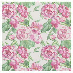 Watercolor peony fält tyg