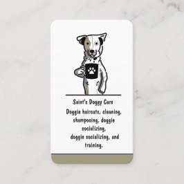 Watercolor Pet Sitter Dog Walker Groomer Visitkort