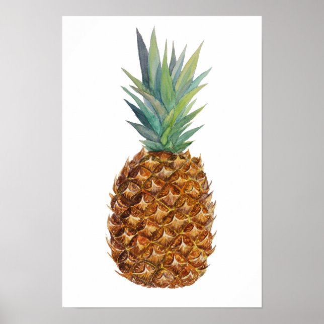 Watercolor pineapple poster (Framsidan)