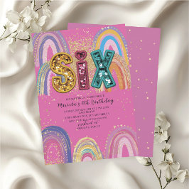  Watercolor pink and gold stars  BirthdaInvitation Inbjudningar