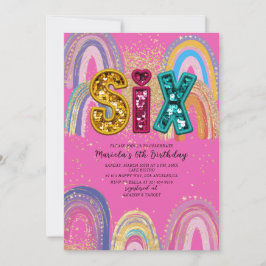  Watercolor pink and gold stars  BirthdaInvitation Inbjudningar