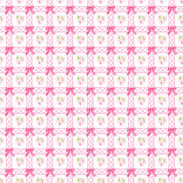 Watercolor Pink & Green Bow Mahjong Presentpapper