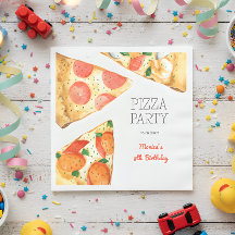 Watercolor pizza party fyller år