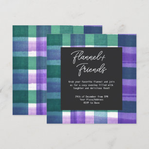 Watercolor Play Flanell & Friends jul Party Inbjudningar