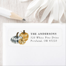 Watercolor Play Pumpkins-Returadress Returadress Etikett