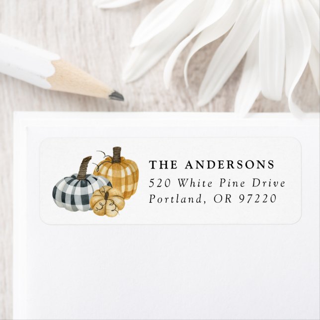 Watercolor Play Pumpkins-Returadress Returadress Etikett (Insitu)