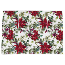 Watercolor Poinsettia Pattern