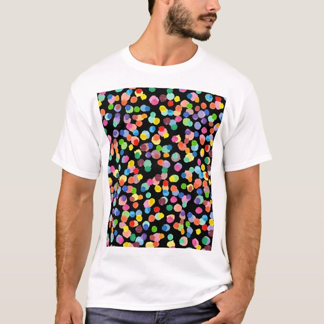 Watercolor Polka Dot, Påsk Background. T Shirt (Framsida)