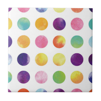 Watercolor polka dots タイル kakelplatta