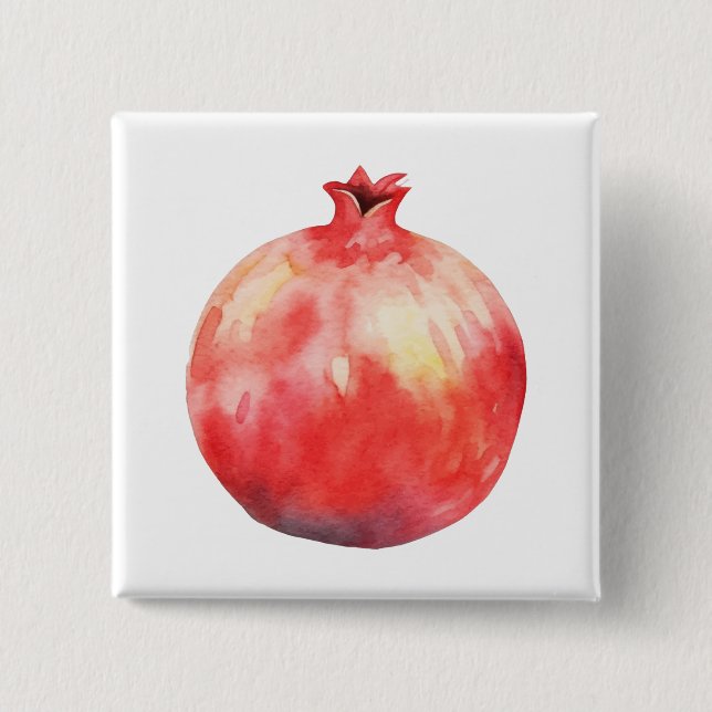 Watercolor Pomegranate Knapp (Framsida)