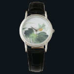 Watercolor Pond Lotus Peace Armbandsur<br><div class="desc">Ursprunglig kinesisk penselmålning eller japansk sumi-e(vattenfärg) av lotus blommar. Lotus blommor är välsignelser av fred,  yin-yang harmoni,  bra feng-shui,  energi,  balans..och mycket mer. Finns i många olika stilar och färg.</div>