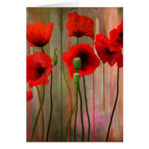 Watercolor Poppies Hälsningskort