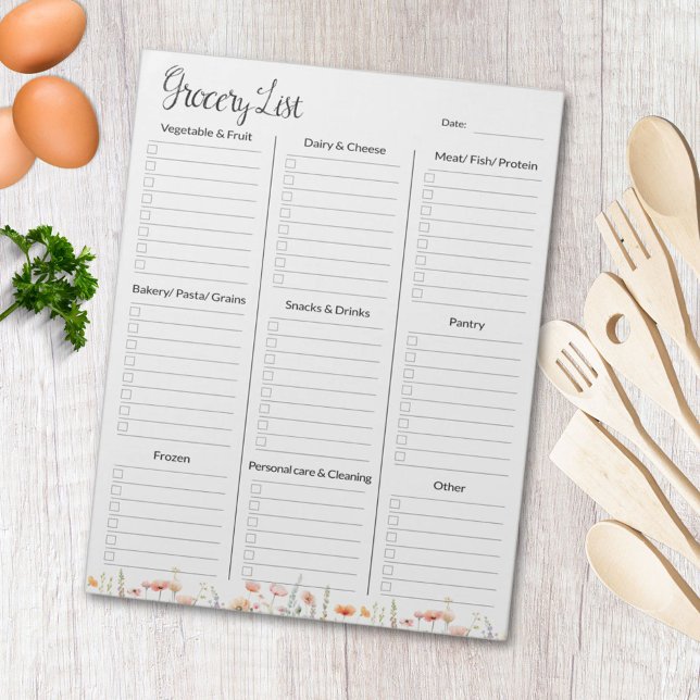 Watercolor Poppy wildblomma blommigt Livsmedel Lis Anteckningsblock (Close up)