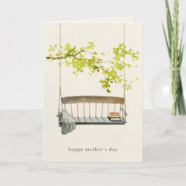 Watercolor Porch Swing Mother's Day Card Kort