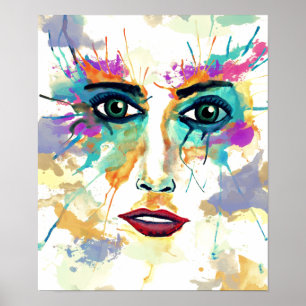 Watercolor Porträtt Poster