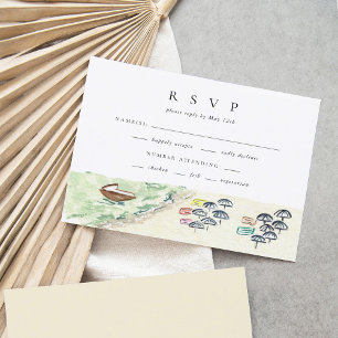 Watercolor Positano Italien Destination Wedding OSA Kort