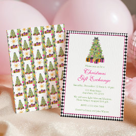 Watercolor Preppy Bright Glamour Julfest Inbjudningar