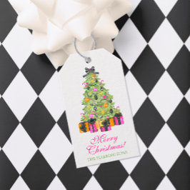 Watercolor Preppy Bright Glamour Julfest Presentetikett