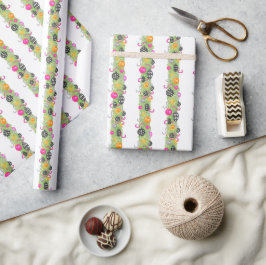 Watercolor Preppy Bright Glamour Julkrans Presentpapper