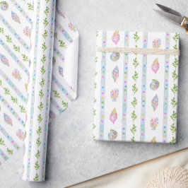 Watercolor Preppy Coastal Merry & Bright Presentpapper