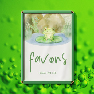 Watercolor Princess Frog Baby Shower Favors Favors Poster