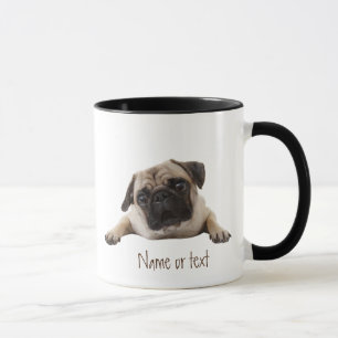 Watercolor Pug Pet Hund Anpassningsbar Mugg