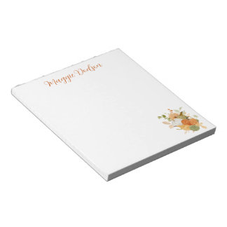 Watercolor Pumpkin Notepad Anteckningsblock