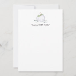 Watercolor Pumpkin Personlig Stationery Anteckningskort