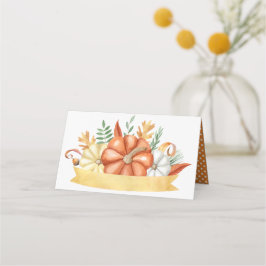 Watercolor Pumpkin Trio Placeringskort