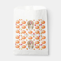 Watercolor Pumpkin Turkey Mönster Thanksgiving