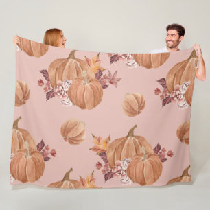 Watercolor Pumpkins Fall Fleecefilt